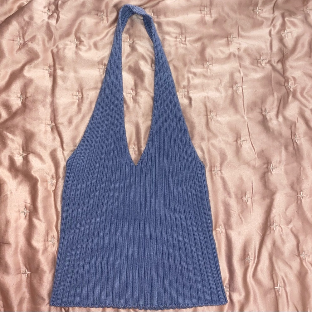 Blue Forever 21 Halter Top